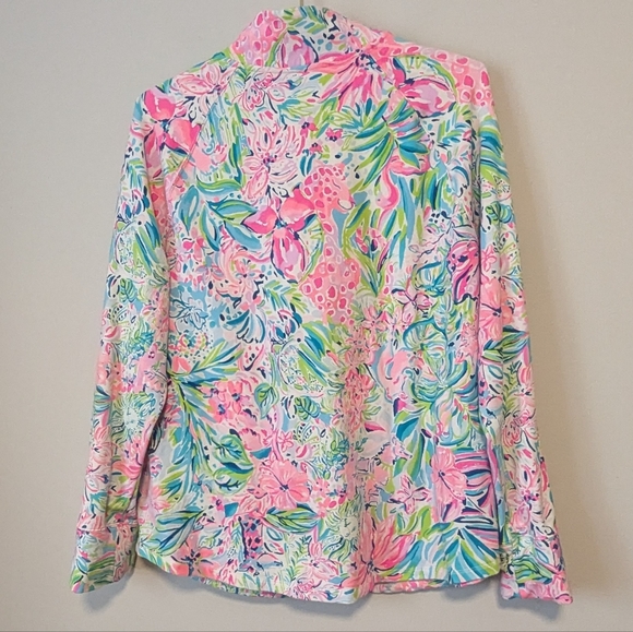 Lily Pulitzer Skipper 1/2 Zip UPF Popover Size Large Lily's Favorite Things EUC - Picture 4 of 5